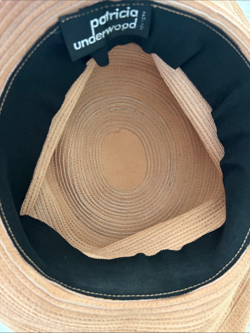 Patricia Underwood Wide Brim Straw Hat in Tan - Picture 3 of 11